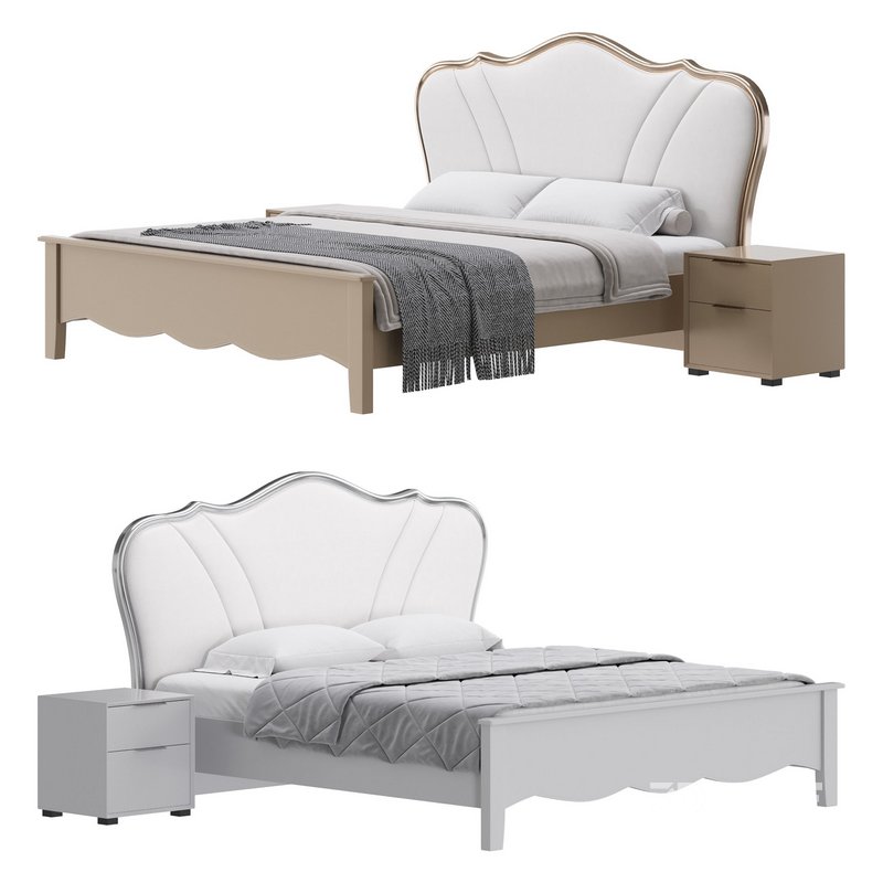 Faux Leather Upholstered Headboard Bed Image 1