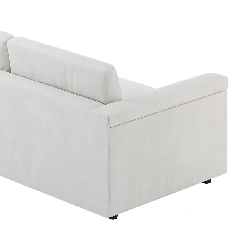 IVORY PERFORMANCE VELVET SOFA Image 14