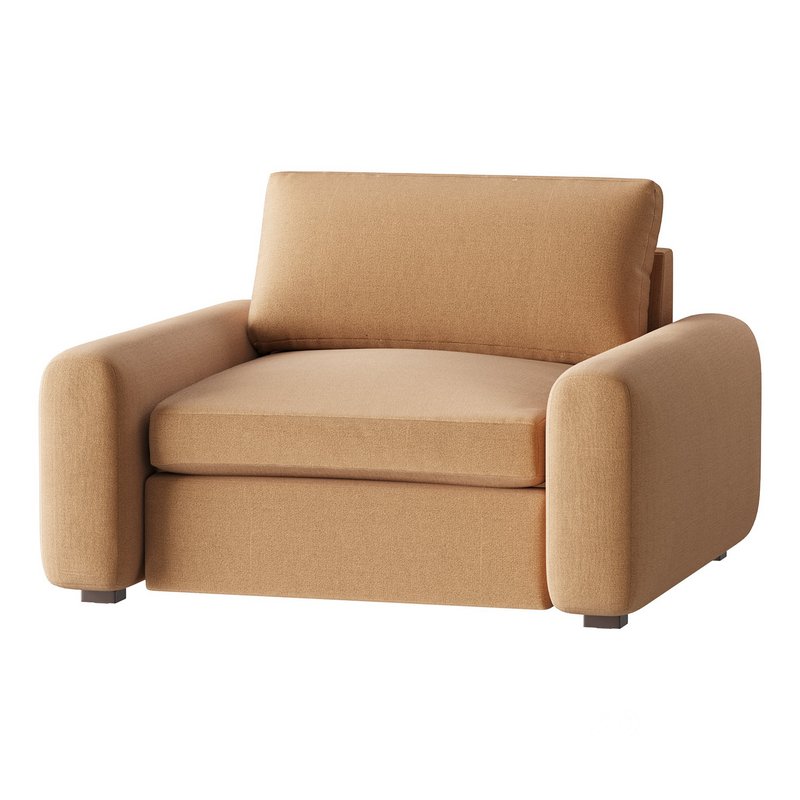 SERRAT WHITE PERFORMANCE FABRIC CHAIR AND A HALF Image 1