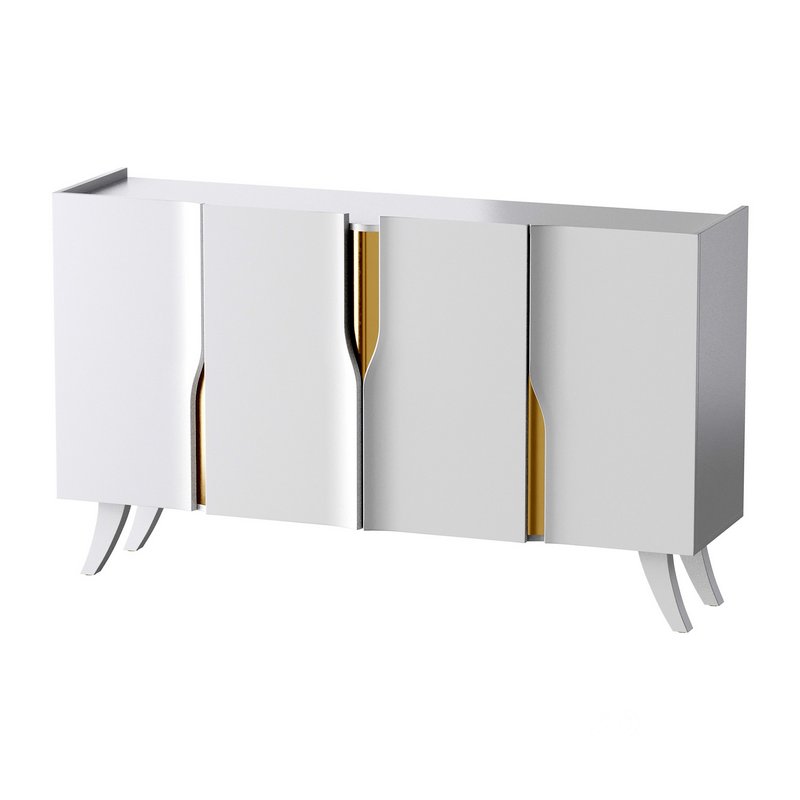 Modern White Sideboard Buffet Image 1