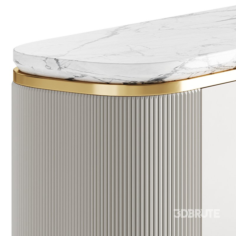 Sideboard Buffet Faux Marble Image 15