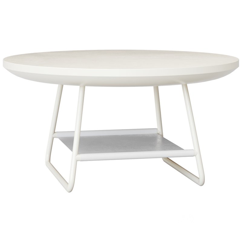 Modern Sled Round Wood Coffee Table Image 18