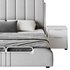 Upholstered Headboard Bed Frame Modern Panel Bed I - Thumbnail 13
