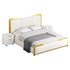 Glamorous White Wood Upholstered Bed I - Thumbnail 15