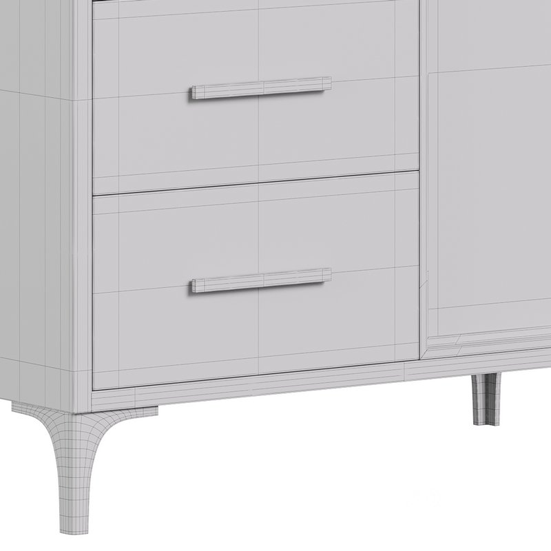 Modern Glass Door Wood Sideboard 2 Image 16