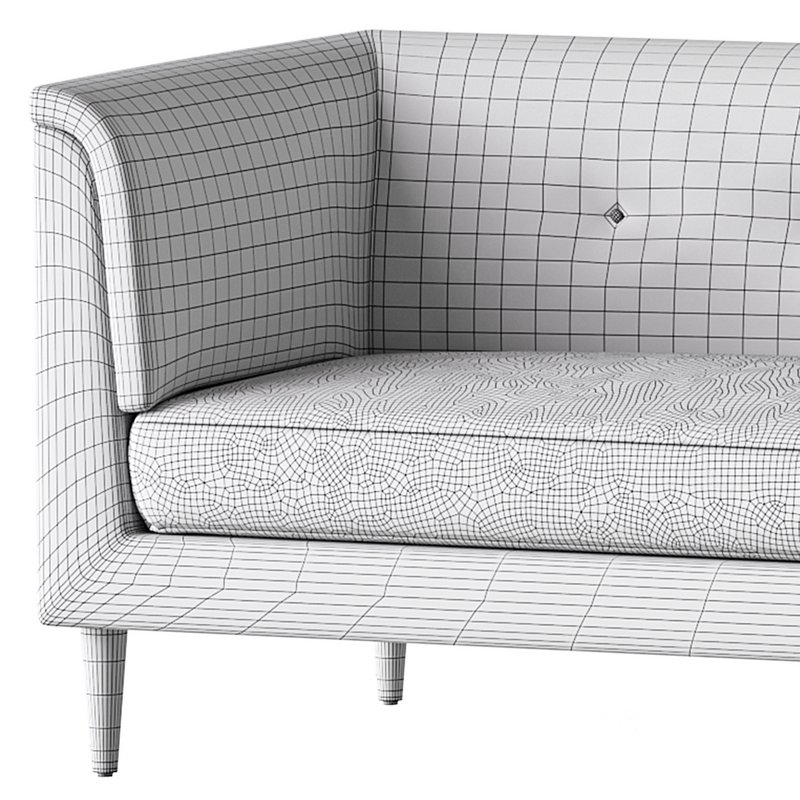 TUFTED CREAM WHITE VELVET SOFA Image 16