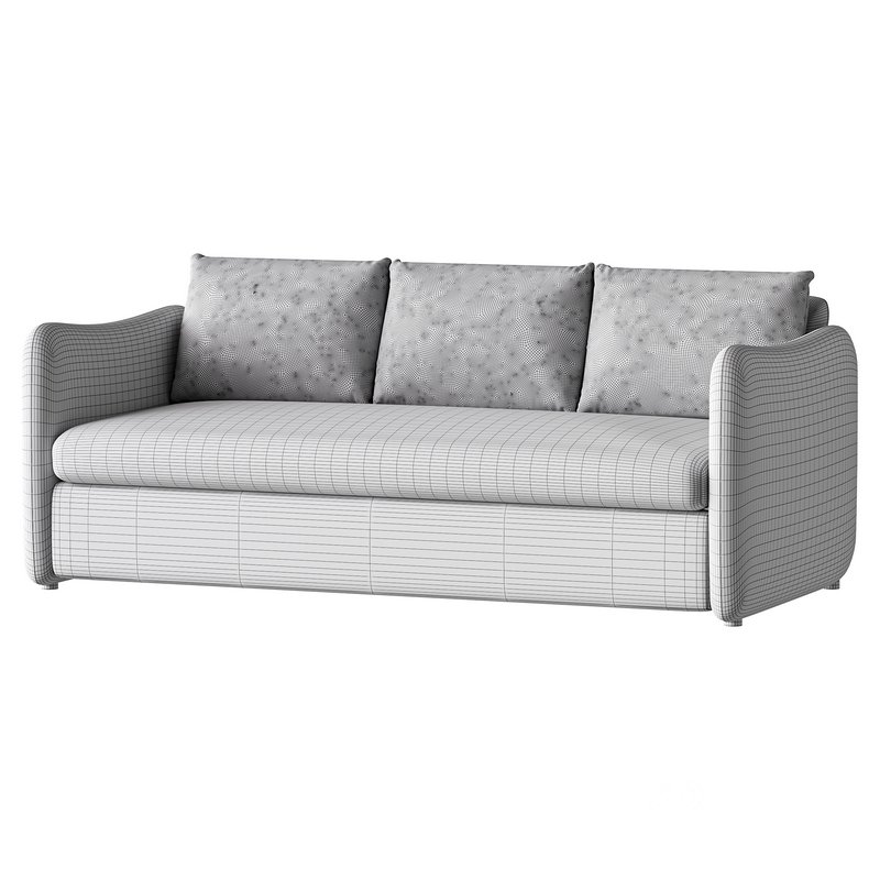 WHITE PERFORMANCE FABRIC SLEEPER SOFA Image 15