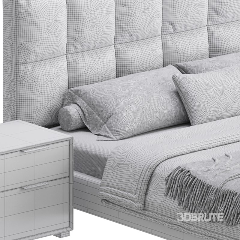 Modern Bed Upholstered Headboard Standard Bed I Image 16
