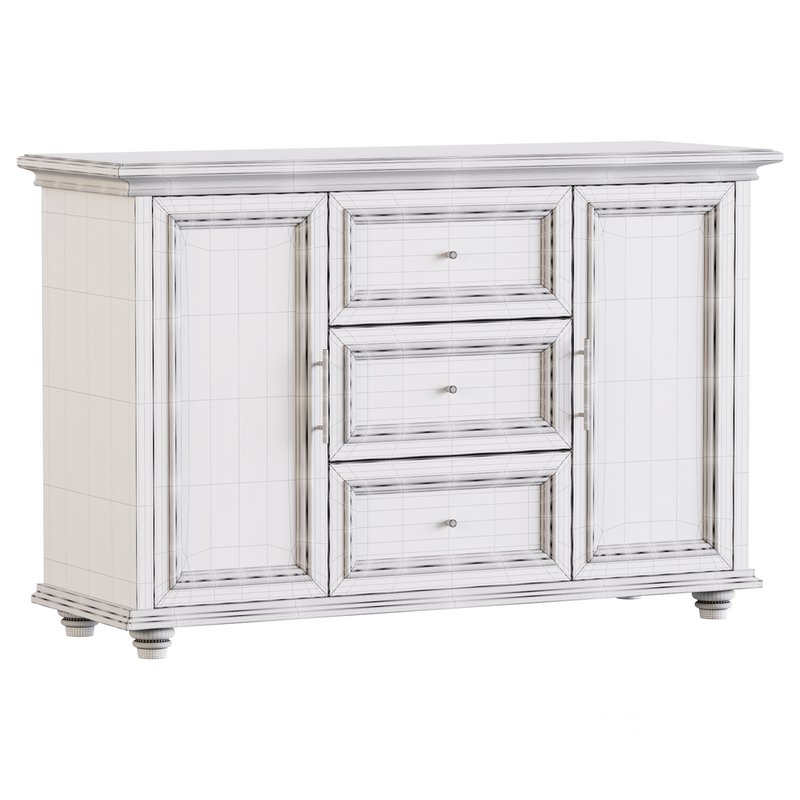Sleek White Modern Sideboard Credenza Image 16