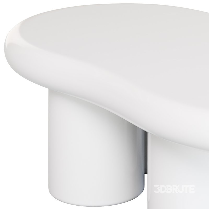 Modern Smooth Wood Abstract Coffee Table Image 16