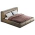 Icnoyotl suede fabric rectangular headboard modern bed I - Thumbnail 14