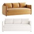 WHITE PERFORMANCE FABRIC SLEEPER SOFA - Thumbnail 1