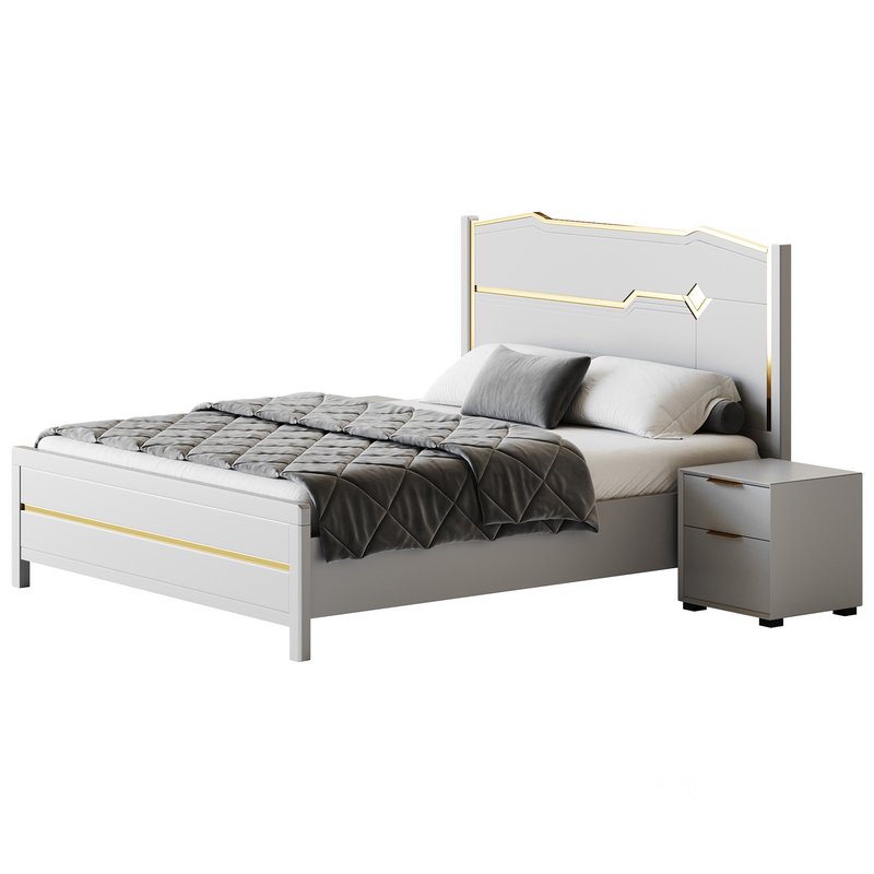 Modern White Bed I Image 16