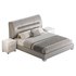 Elegant Beige Upholstered Modern Headboard Bed - Thumbnail 15