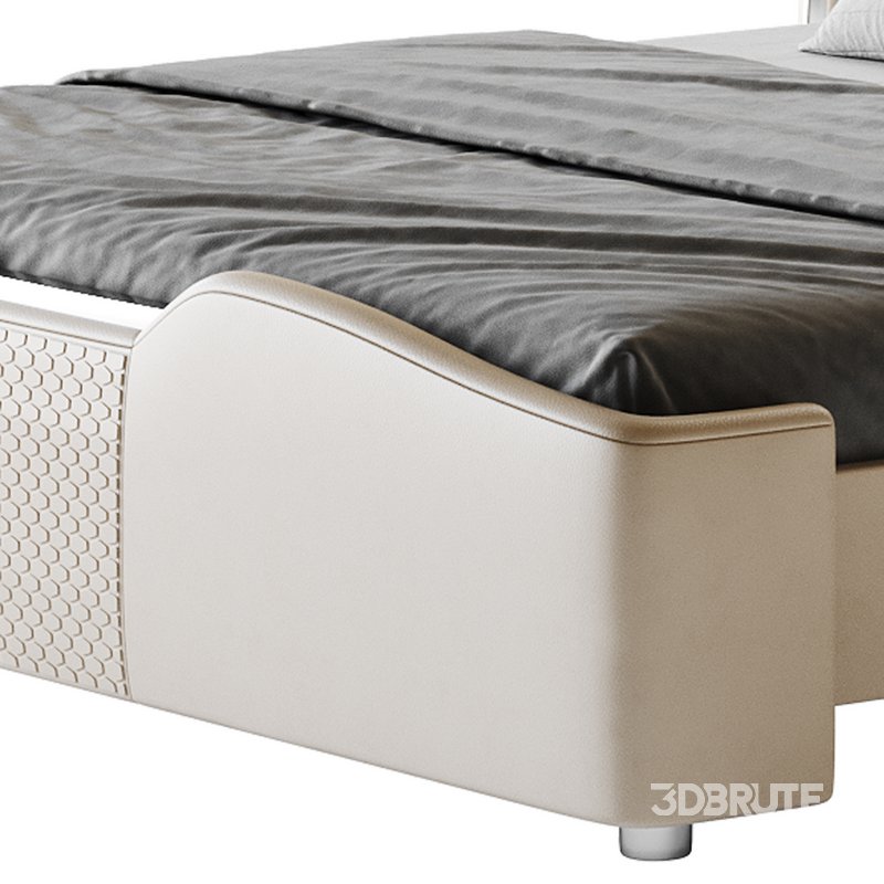 Modern Off-White Upholstered Tufted King Bed Image 16
