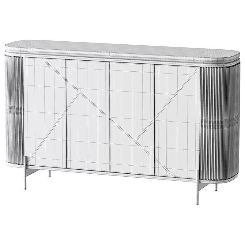 Sideboard Buffet Faux Marble Image 17