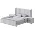 Glamorous White Upholstered Wingback Bed I - Thumbnail 16