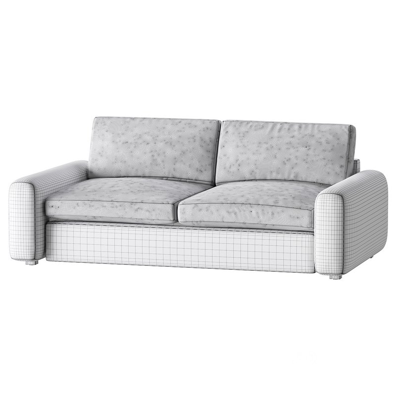 WHITE PERFORMANCE FABRIC APARTMENT SOFA Image 16