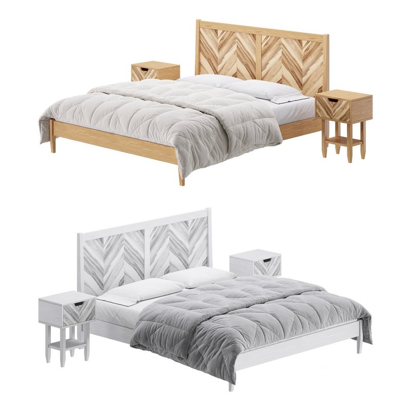 Paxton Wooden Bed Image 1