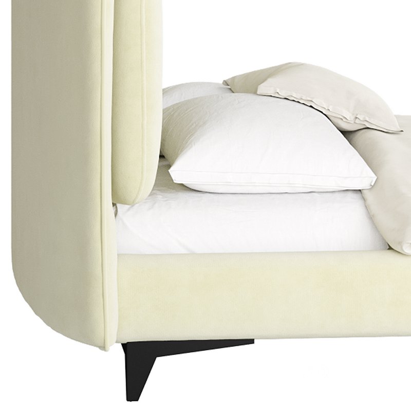 Eden Suede Fabric Upholstered Modern Bed Image 17