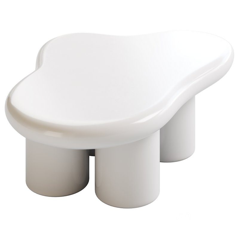 Modern Smooth Wood Abstract Coffee Table Image 17