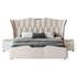 Modern Off-White Upholstered Tufted King Bed - Thumbnail 17