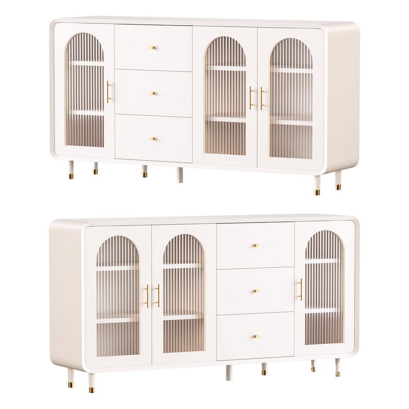 Modern White Sideboard Credenza Image 1
