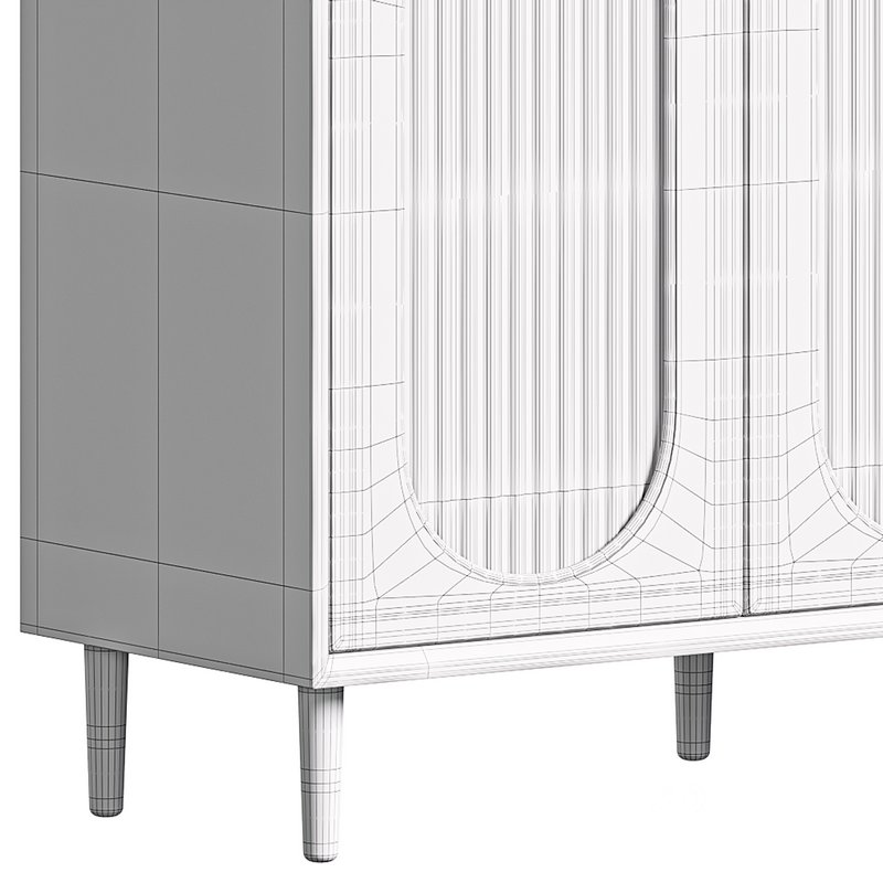 Wood Glam Sideboard Credenza 2 Image 18