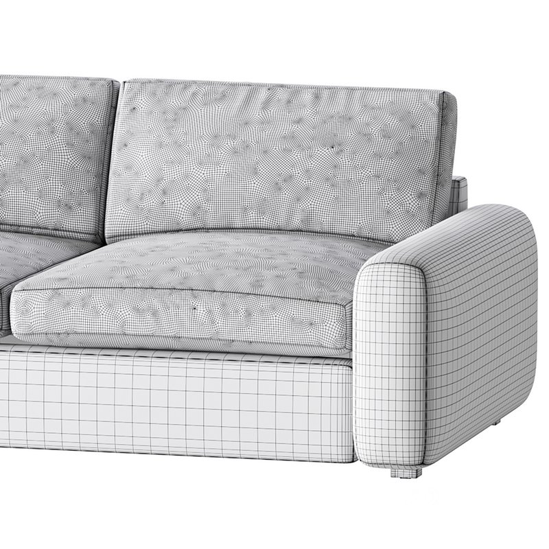 WHITE PERFORMANCE FABRIC APARTMENT SOFA Image 18