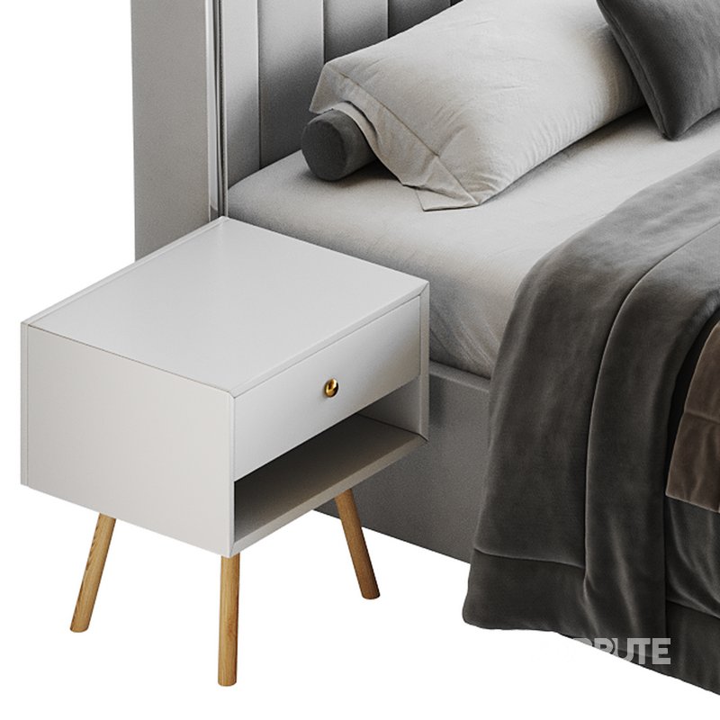 Modern Beige King Size Bed Image 19