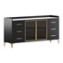 Modern Glass Door Wood Sideboard 2 - Thumbnail 1