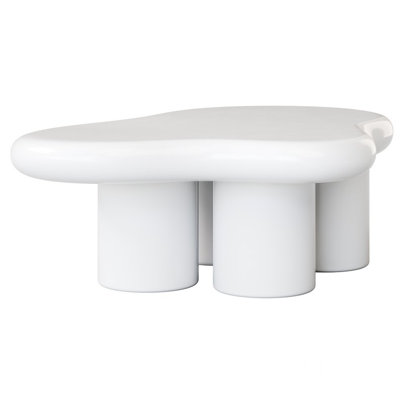 Modern Smooth Wood Abstract Coffee Table Image 18