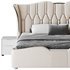 Modern Off-White Upholstered Tufted King Bed - Thumbnail 18