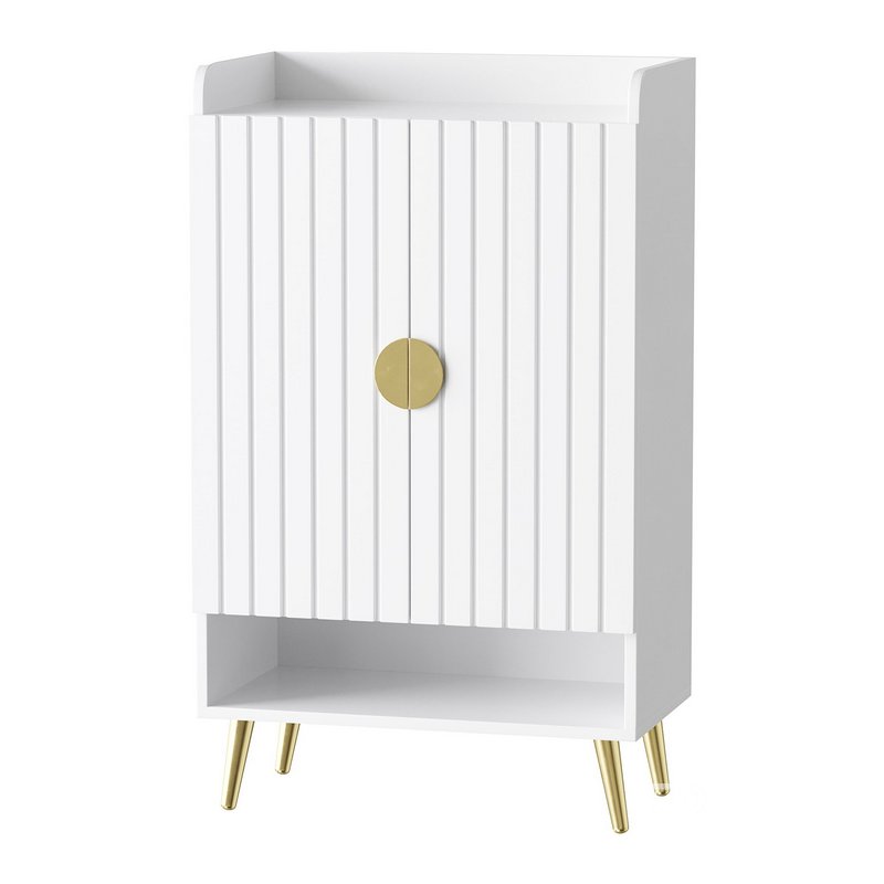 Yellar Nordic Entryway White Shoe Storagel Image 1