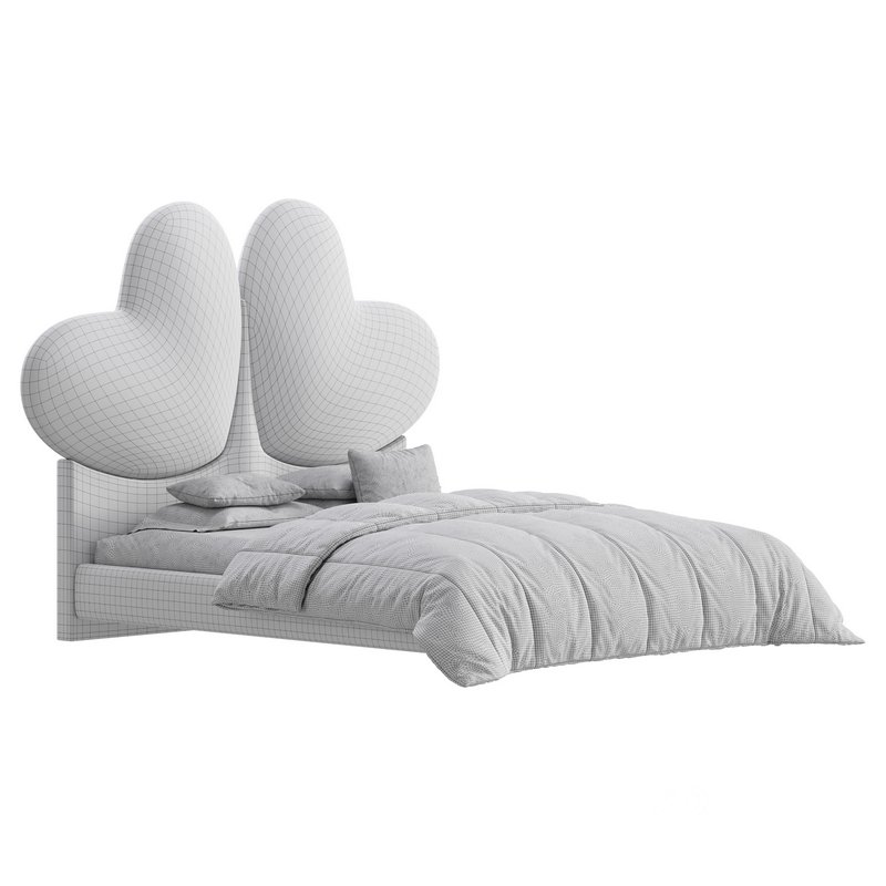 Elegant Blue Pine Wood Upholstered Panel Bed Image 19