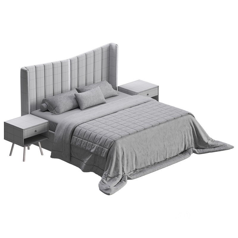 Modern Beige King Size Bed Image 17