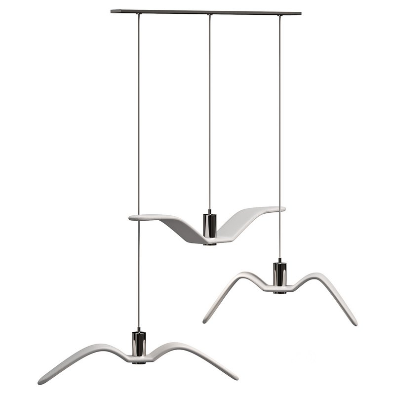 Hanging plastic Led Lamp Bird Image 3