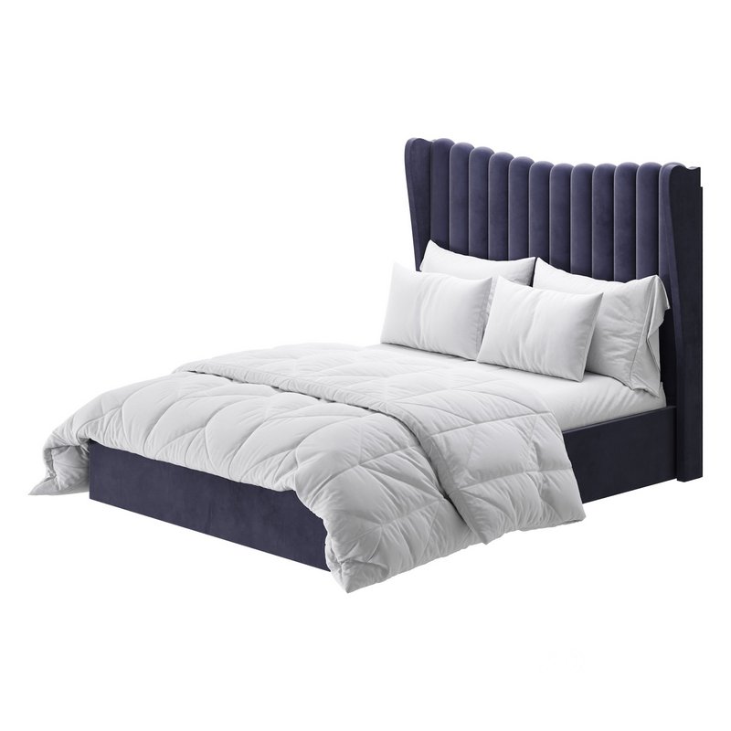 Octavia Velvet-Finish Ottoman Bed I Image 1