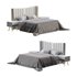 Modern Beige King Size Bed - Thumbnail 1