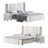 Glamorous White Upholstered Wingback Bed I - Thumbnail 1