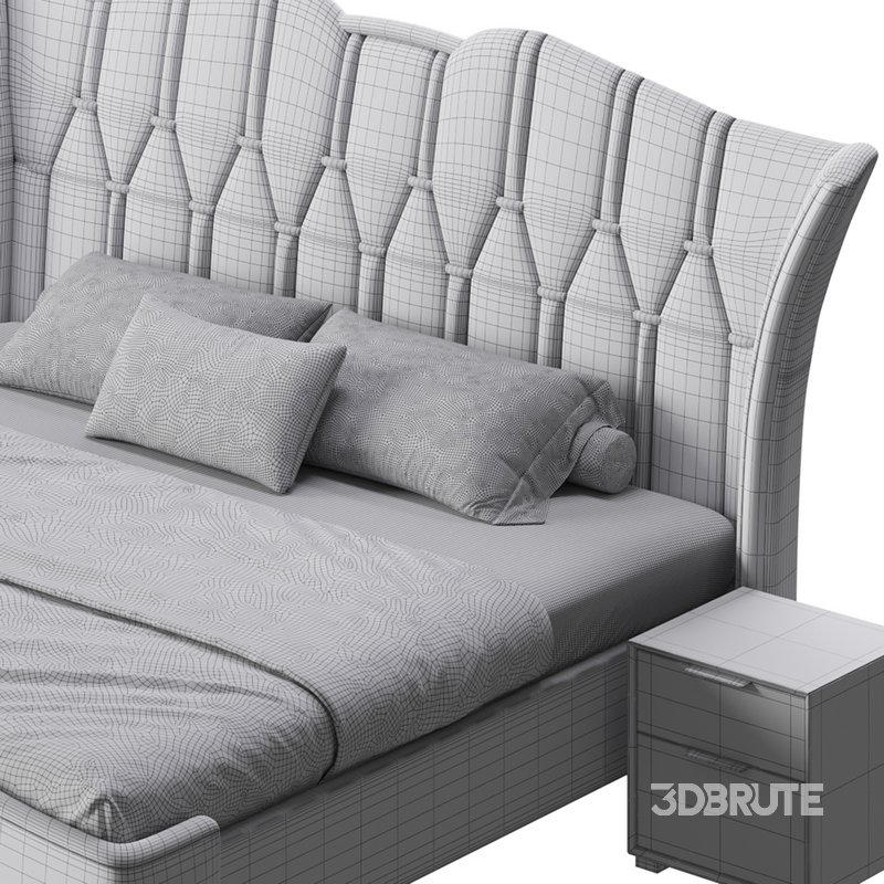 Modern Off-White Upholstered Tufted King Bed Image 20