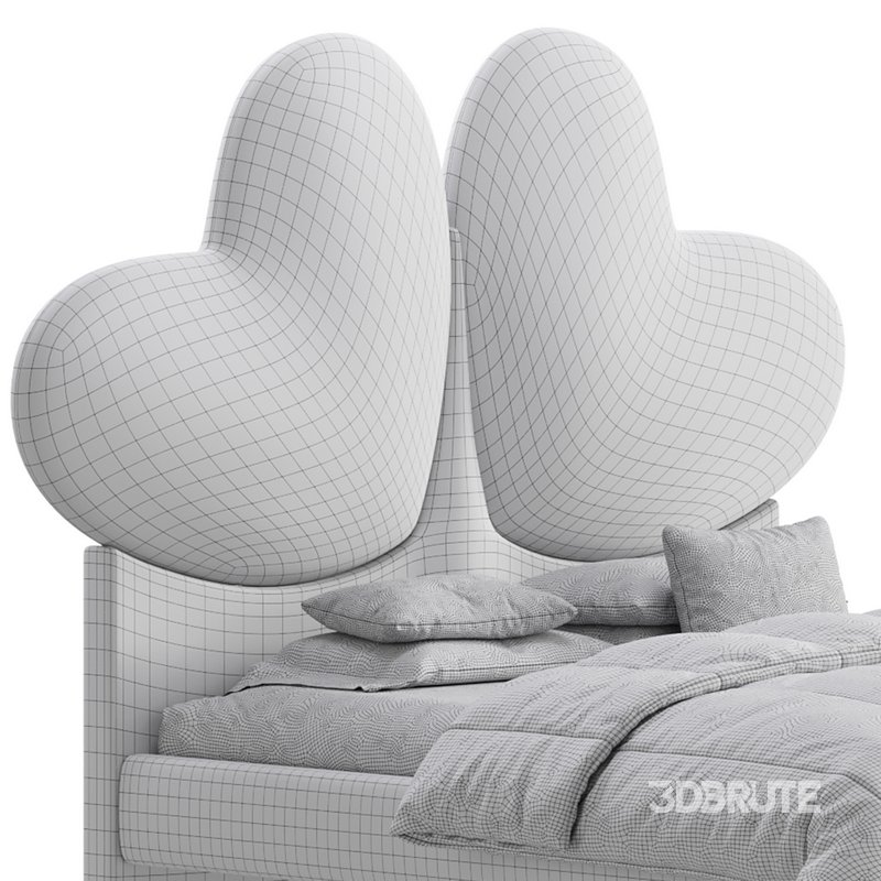 Elegant Blue Pine Wood Upholstered Panel Bed Image 20