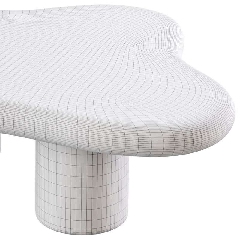 Modern Smooth Wood Abstract Coffee Table Image 20