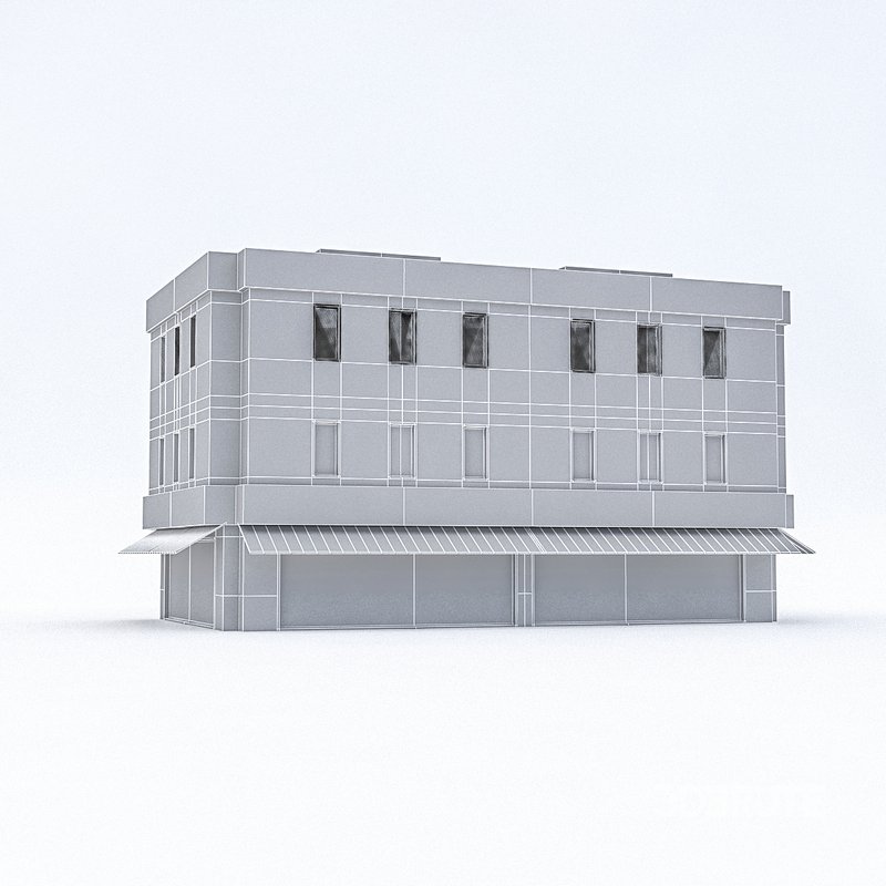 Cartoon Boildings Pack 3D model Image 19