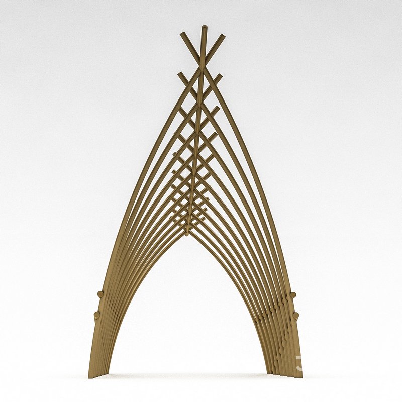 bohemian gate 03 3D model Image 2