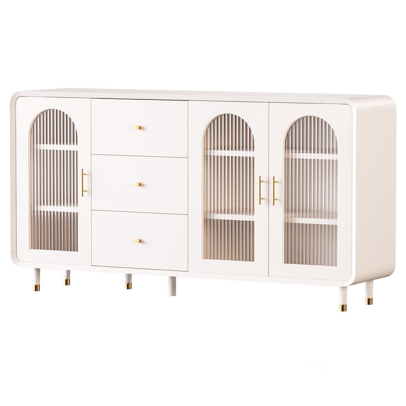 Modern White Sideboard Credenza Image 2