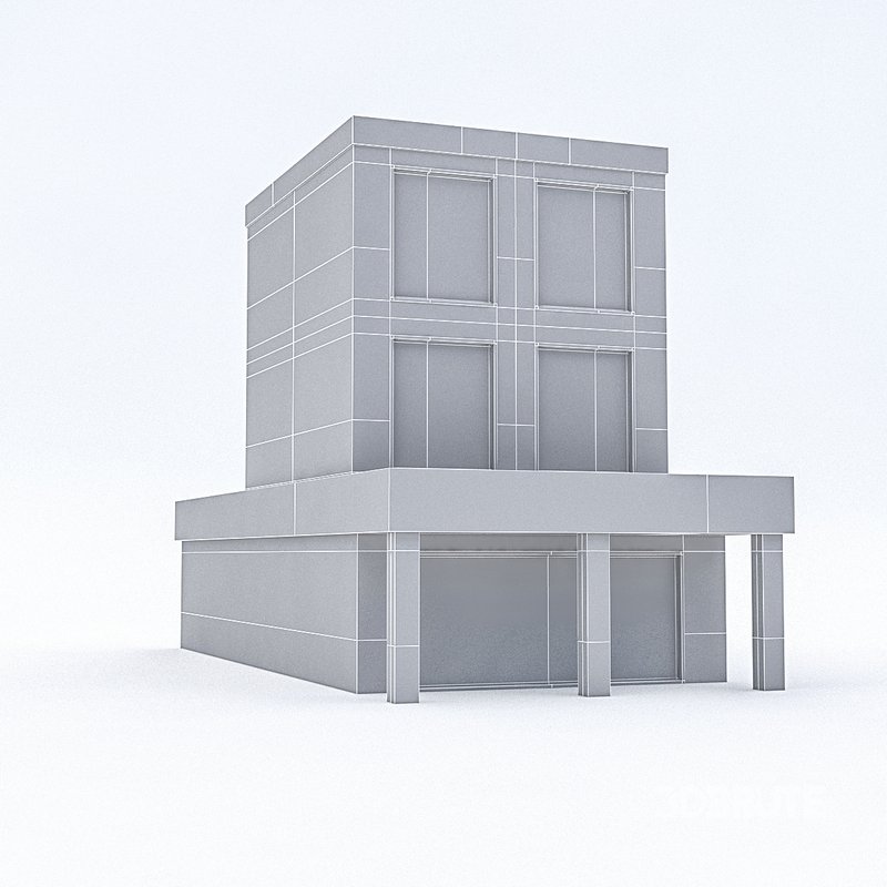 Cartoon Boildings Pack 3D model Image 20