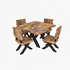 natural wood table chair 02 3D model 3D model - Thumbnail 6