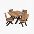 natural wood table chair 02 3D model 3D model - Thumbnail 4