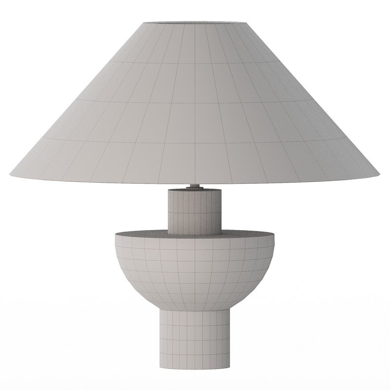 Editions brass lamp with plaster shade Image 2